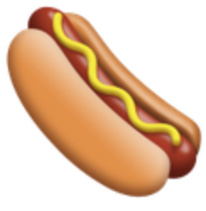 B hot dog emoji