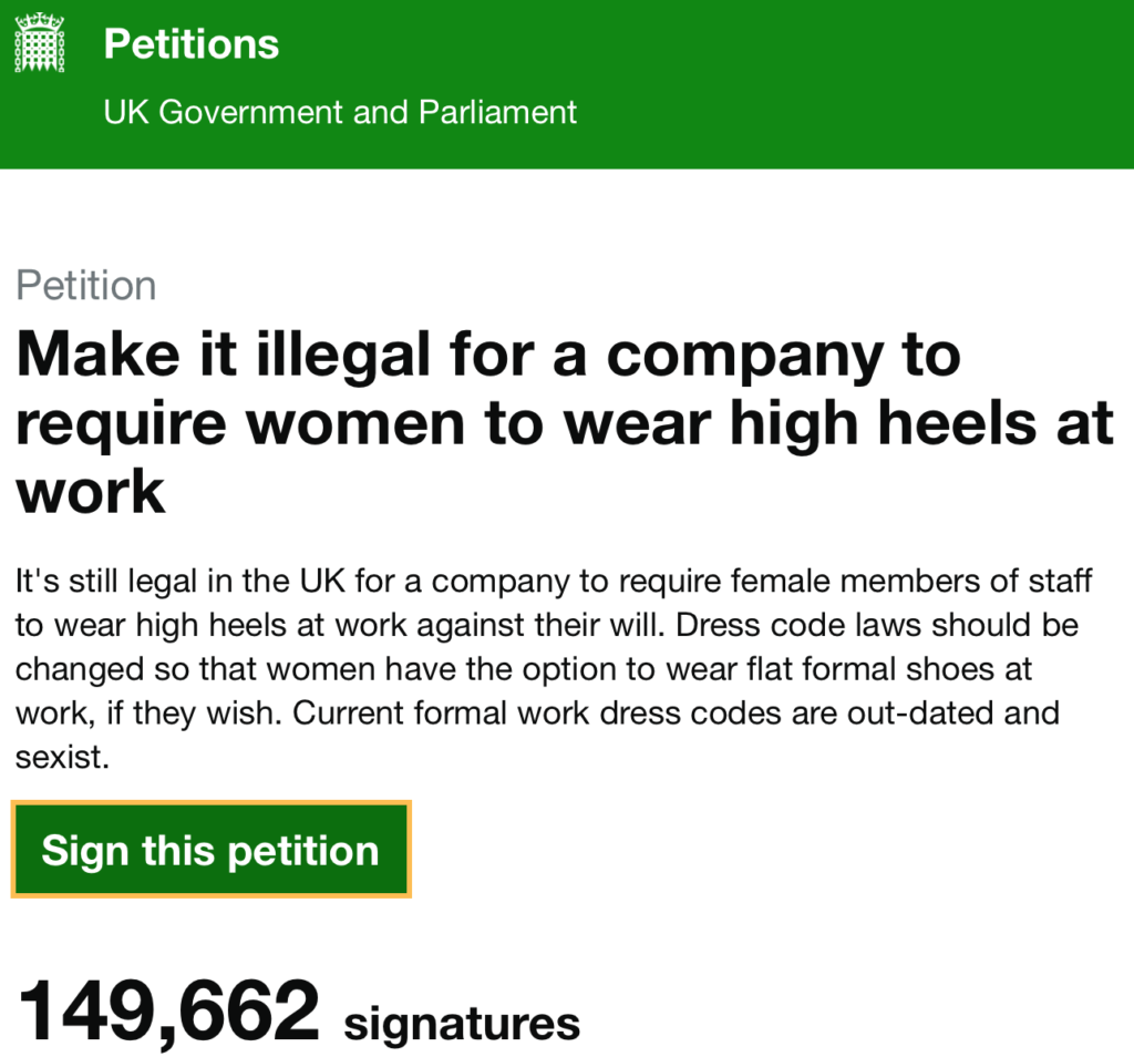 B petition high heels