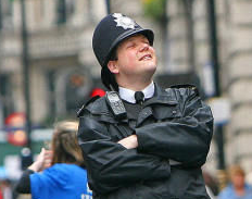 london police watching riot