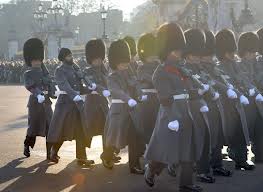 guards in grey coats