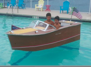 Cardboard boat chriscraft