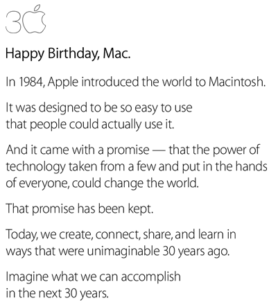 Mac's 30th a