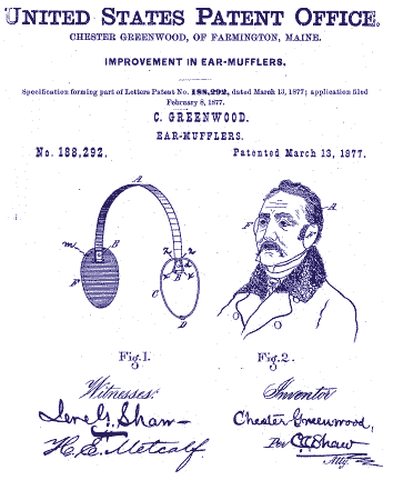 March patent for ear muffs