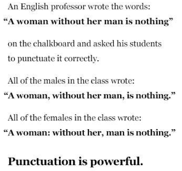 B. Punctuation is powerful 2