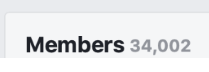 Now over 34,000 members of our Facebook group