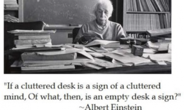 Cluttered desk or empty desk?