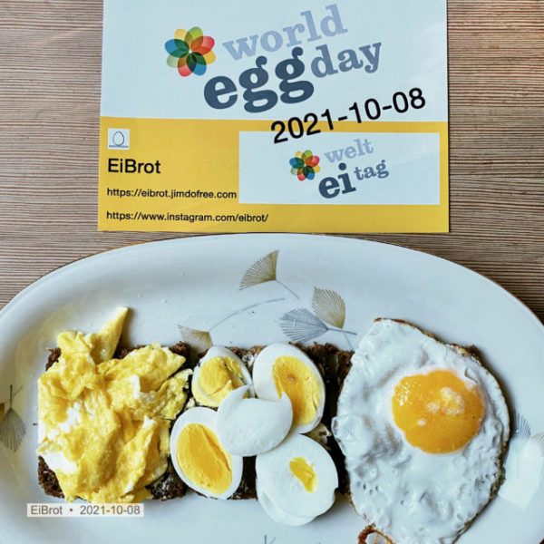 World Egg Day — October 8 — Manfred Heinze celebrated with a triple EiBrot