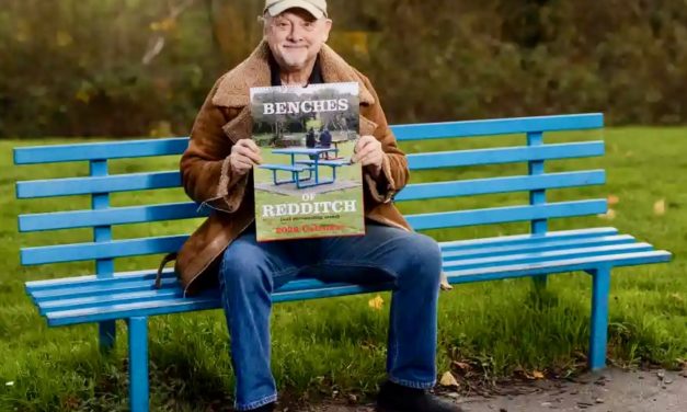 Park Benches — all of a sudden people are noticing them more, thanks to Kevin’s “Benches of Redditch” calendar