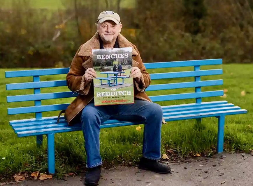 Park Benches — all of a sudden people are noticing them more, thanks to Kevin’s “Benches of Redditch” calendar