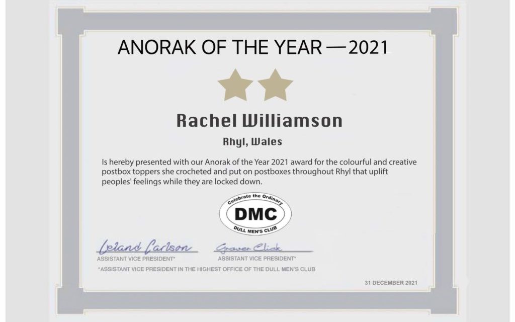 Rachel Williamson, Yarnbomber —  Anorak of the Year 2021
