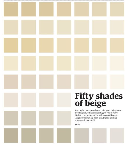 Where’s the book “50 Shades of Beige?” All we can find is the cover