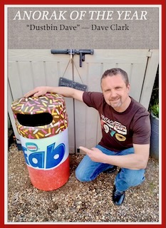 Anorak of the Year 2022 — “Dustbin Dave” — Dave Clark from Caister-on-Sea, Norfolk