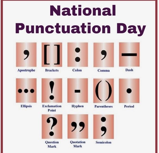 Today, September 24, is National Punctuation Day