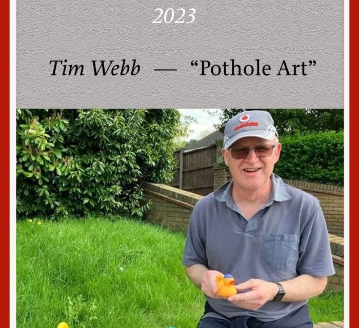 Anorak of the Year 2023 — Tim Webb and his Pothole Art — Orpington (southeast  London)