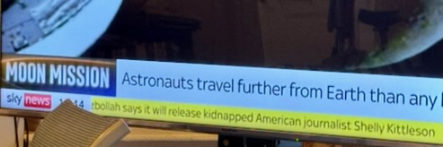 Artemis astronauts — mistake by news presenters