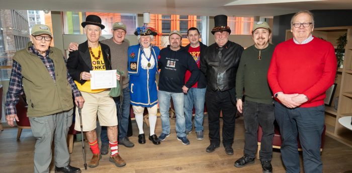 Grover Click, far left, with some dull friends