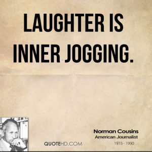 B Cousins laughter is jogging inside
