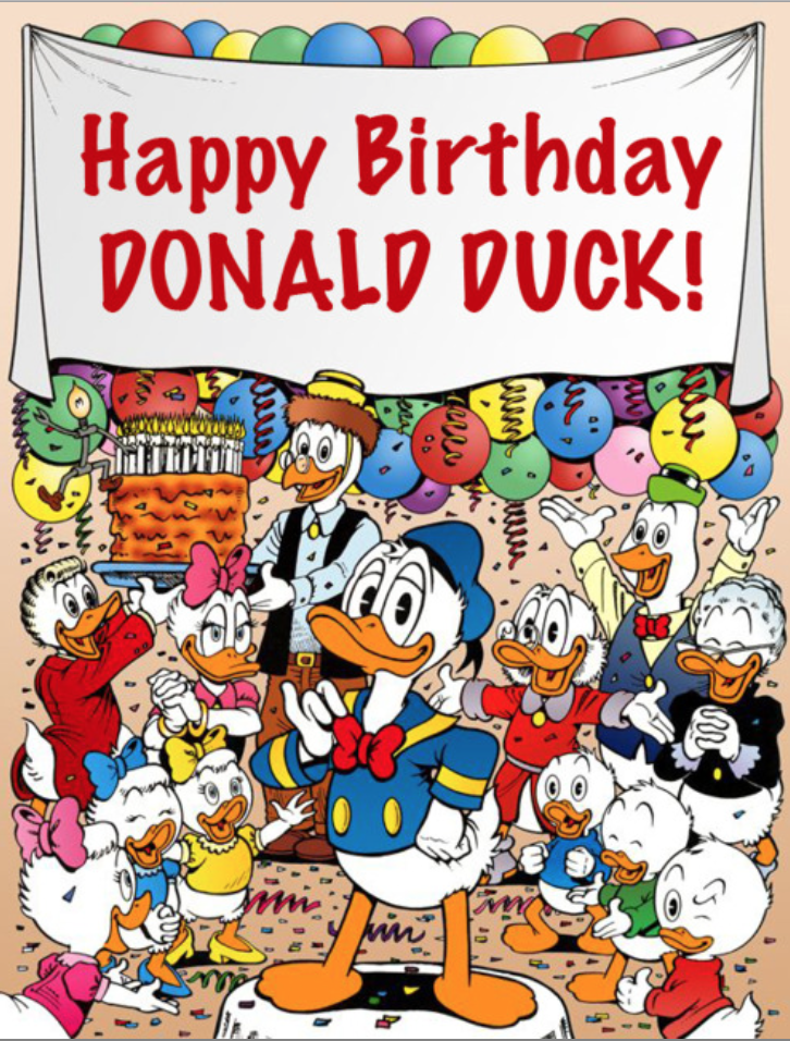 Yesterday, July 9, was Donald Duck’s 81st birthday