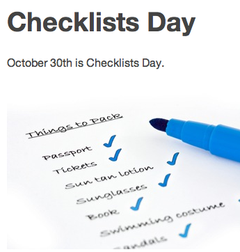 checklists day
